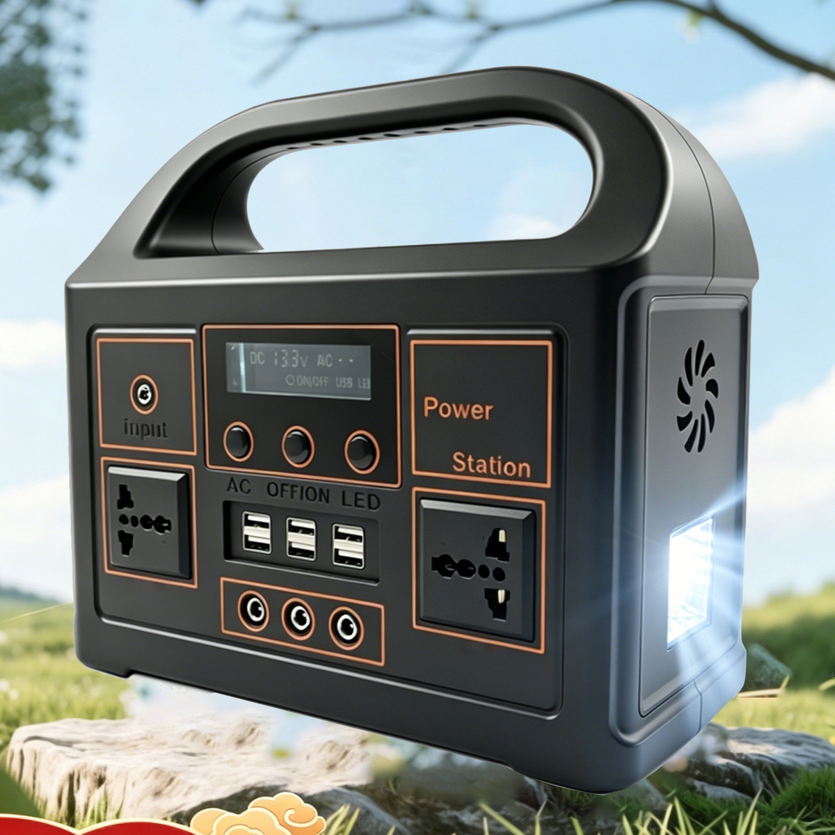 Portable Solar Power Station with AC Outlet