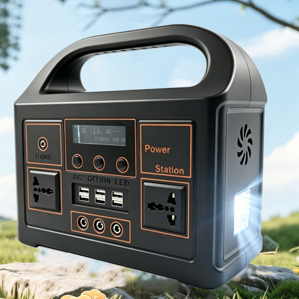 Portable Solar Power Station with AC Outlet