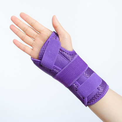Breathable Steel Plate Wrist Brace Adjustable Velcro Anti-Twist Joint Support for Sports and Injury Care